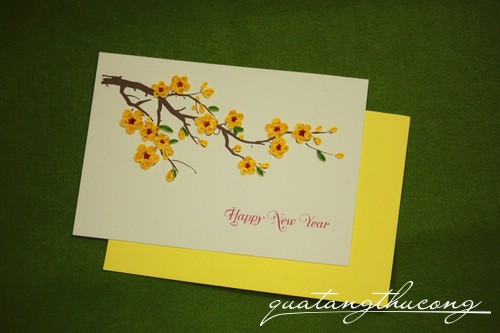 Thiệp quilling Happy new year